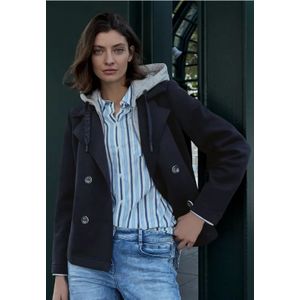 Cecil Dames Korte scuba trenchcoat in Blauw, Gr: XL