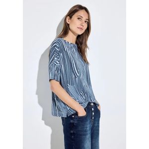 Cecil Dames Oversized T-shirt in Blauw, Gr: L