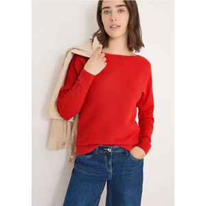 Cecil Dames Cosy structuurmix Dolman in Oranje, Gr: L