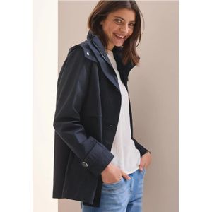 Cecil Dames Midi trenchcoat in Blauw, Gr: L