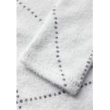 Cecil - Big Featheryarn Jacquard T-shirt - Vanilla White - Dames