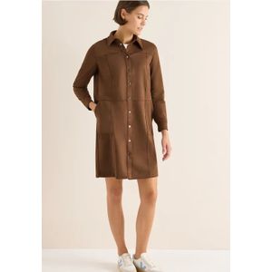 Cecil - Velours Jurk - Bruin - Dames - Knielang