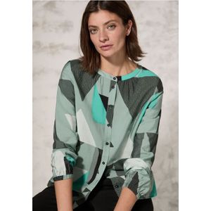 Cecil Dames Blouse met grafisch patroon in Groen, Gr: XXL