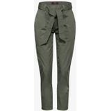 Cecil - Papertouch Broek - Groen - Dames - Loose Fit - Middelhoge Taille