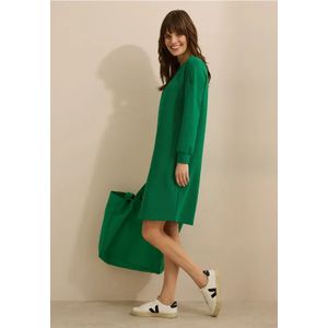 Cecil - B144393 - Damesjurk - Khaki - Knielang - Boothals - Lange Mouwen