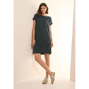 Cecil Dames Mousseline jurk in effen kleur in Groen, Gr: XL
