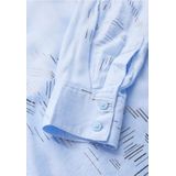 Blouse - Gemêleerde Look - Ronde Hals - Lange Mouwen - Zachte Viscose