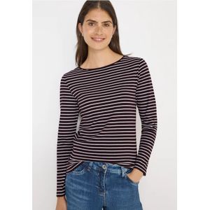 Cecil Dames Gestreept shirt in Rood, Gr: 3XL