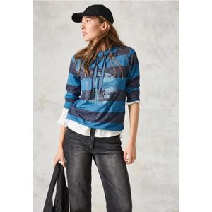 Cecil Dames Shirt met print in Blauw, Gr: XXL