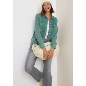 Cecil - Gekleurd Denim Overhemd - Groen