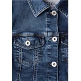 Mid Blue Wash - Jack - 4 Zakken - Knoopsluiting - Met Borstzakken