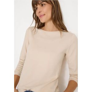 Cecil Dames Shirt met boothals in Beige, Gr: 3XL