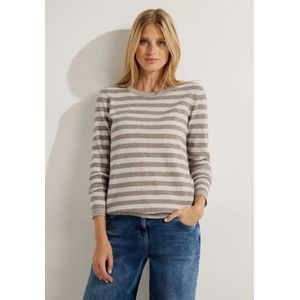 Cecil Dames Cosy gestreepte trui in Beige, Gr: XL
