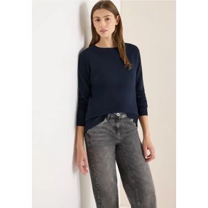 Cecil Dames Zachte trui in effen kleur in Blauw, Gr: L