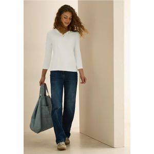 T-shirt - Vanilla White - Tunieklook - Dames - 3/4 Mouwen