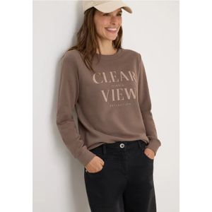 Cecil - Sweatshirt - Cocoa taupe - Met Belettering Artwork