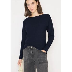 Cecil Dames Cosy structuurmix Dolman in Blauw, Gr: L