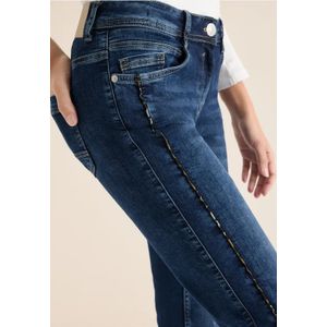 Cecil Dames Jeans met gallonstrepen in Blauw, Gr: 25