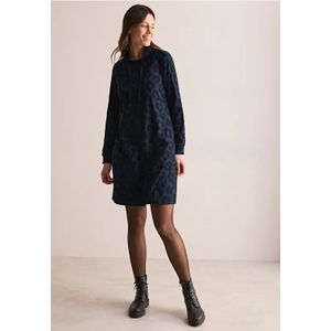 Cecil Dames Leo jacquard jurk in Blauw, Gr: L