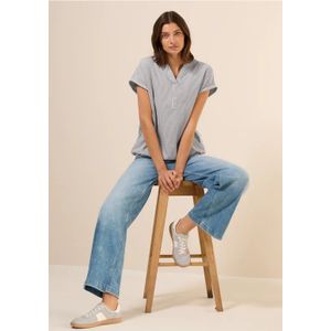 Cecil Dames Seersucker blouse in Groen, Gr: M