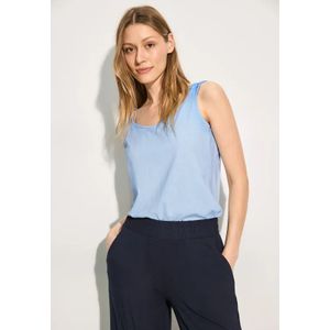 Cecil Dames Gewassen jersey top in Blauw, Gr: XS