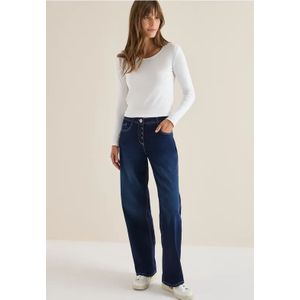 Cecil Dames Wide Legs Jeans in Blauw, Gr: 25