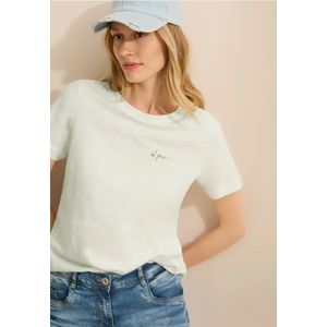 Cecil Dames Shirt met printdetail in Wit, Gr: XL