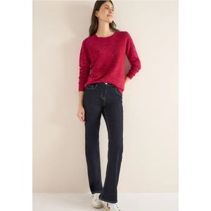 Cecil Dames Gestructureerde trui met ronde hals in Rood, Gr: L