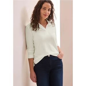 Cecil Dames Piquée polo in Wit, Gr: XXL