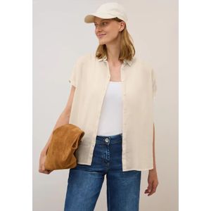 Cecil Dames Overhemdblouse in effen kleur in Beige, Gr: S