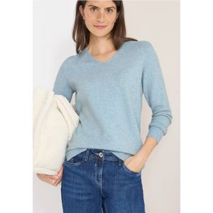 Cecil Dames Zachte trui met V-hals in Blauw, Gr: L