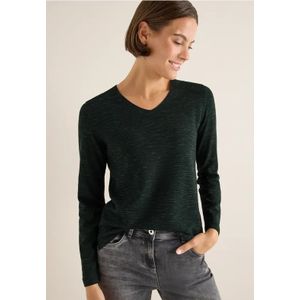 Cecil Dames Trui met V-hals in Groen, Gr: 3XL