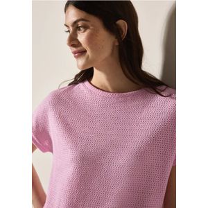 CECIL - Ajour Shirt - Gebreid - Wit - Katoenmix