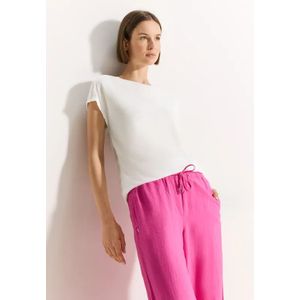 Cecil Dames T-shirt met kanten detail in Wit, Gr: L