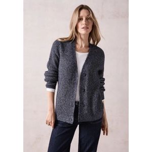 Cecil Dames Vest in gemêleerde look in Blauw, Gr: XXL