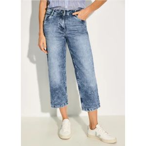 Cecil Dames 3/4 jeans in loose fit in Blauw, Gr: 36