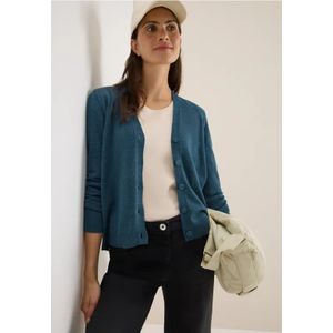 Cecil Dames V-hals vest in Blauw, Gr: L