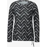 Cecil - Dames Shirt - Zwart - Grafisch Patroon