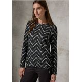 Cecil - Dames Shirt - Zwart - Grafisch Patroon