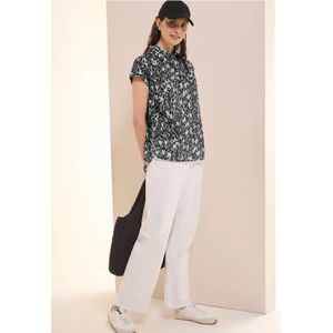 Cecil Dames Blouse met minimale print in Wit, Gr: XL