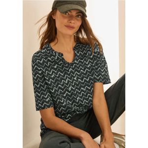 Cecil Dames Shirt met minimale print in Groen, Gr: M