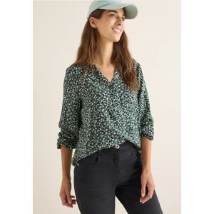 Cecil Dames Gedessineerde blouse in Groen, Gr: 3XL