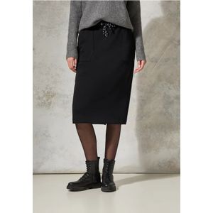 Cecil Dames Zijden midirok in Zwart, Gr: XS