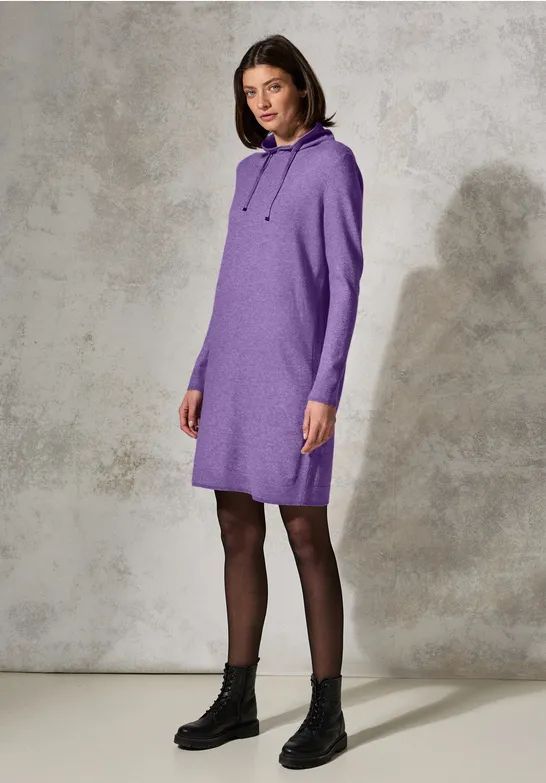 Cecil - Jurk - Paars - Dames - Knielang met Glitterdetails