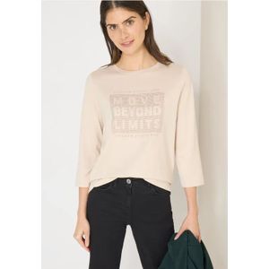 Cecil Dames Shirt met edelstenen in Beige, Gr: L