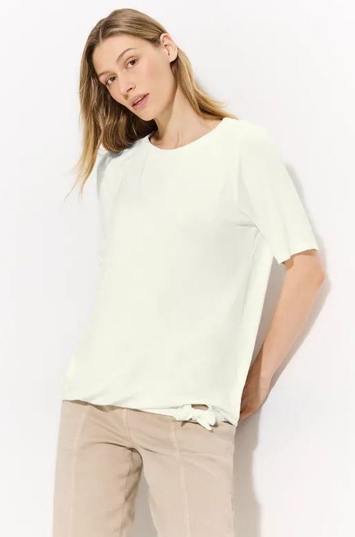 Cecil Dames Zomer-T-shirt in Wit, Gr: M