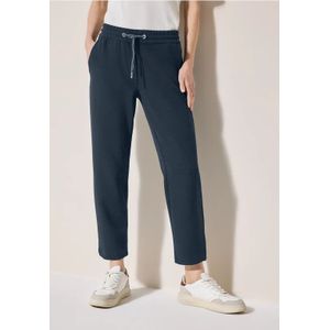Cecil - Gestructureerde Broek - Blauw - Casual Pasvorm - Dames