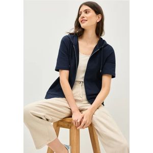 Cecil Dames Jas met capuchon in Blauw, Gr: L