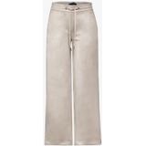 Damesbroek - Hoge Taille - Zwart - Materiaalmix met Stretchaandeel