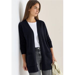 Cecil - Open Cosy Vest - Blauw - Dames